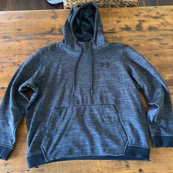 Under Armour Loose Fit Hoodie Heathered Gray Sz L - Picture 5 of 9